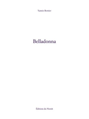 cover image of Belladonna